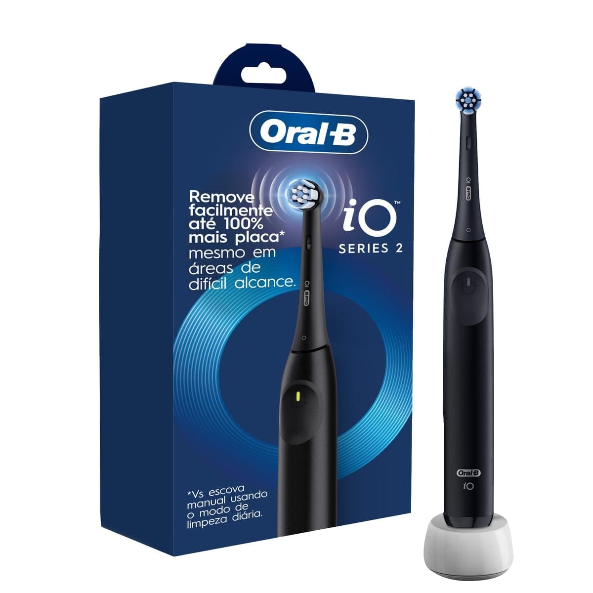 Imagem da oferta Oral-B Escova de Dente Elétrica iO2, 1 Cabo + 1 Refil + Carregador