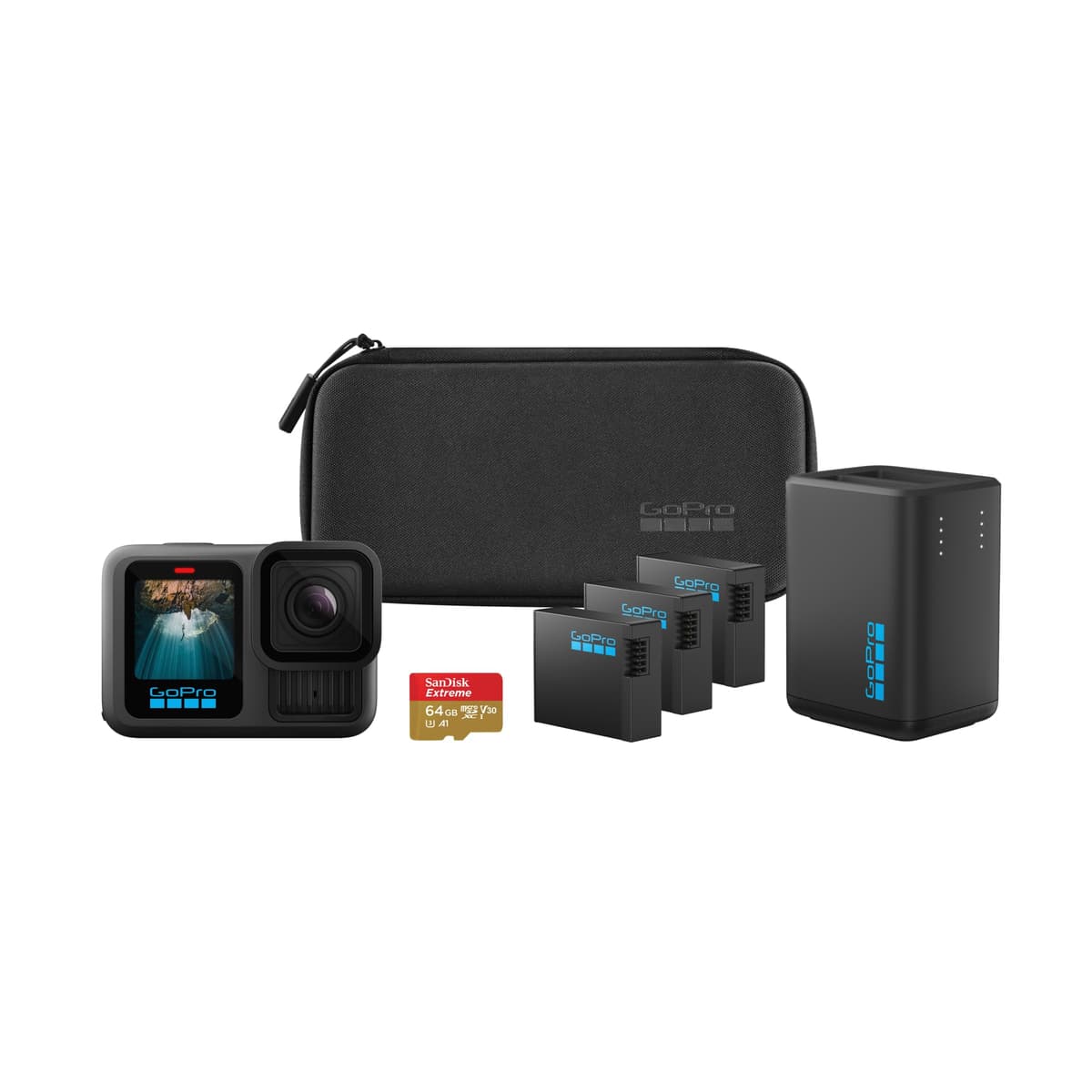 Imagem da oferta GoPro HERO13 Black Power Bundle - Kit Câmera de ação 5.3K e Acessórios