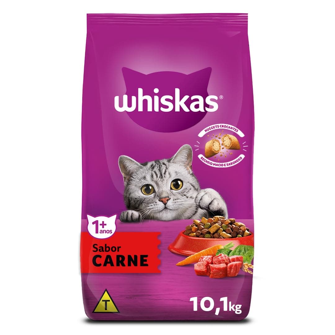 Imagem da oferta whiskas Ração Whiskas Carne Para Gatos Adultos 10 1 Kg