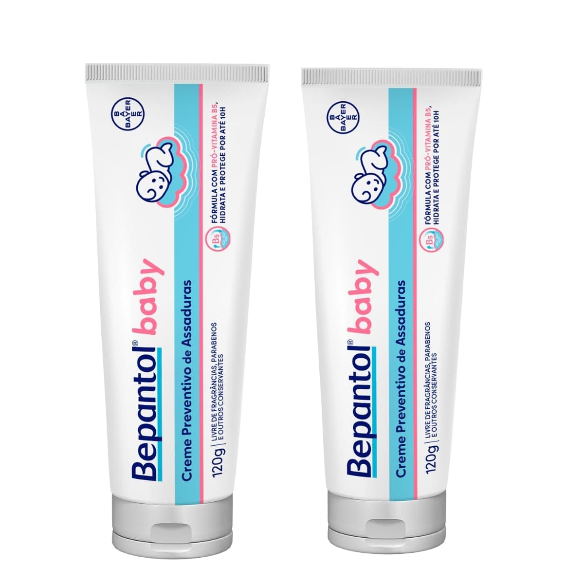 Imagem da oferta Kit com 2 Cremes Pomada de Assadura 120gr Cada - Bepantol