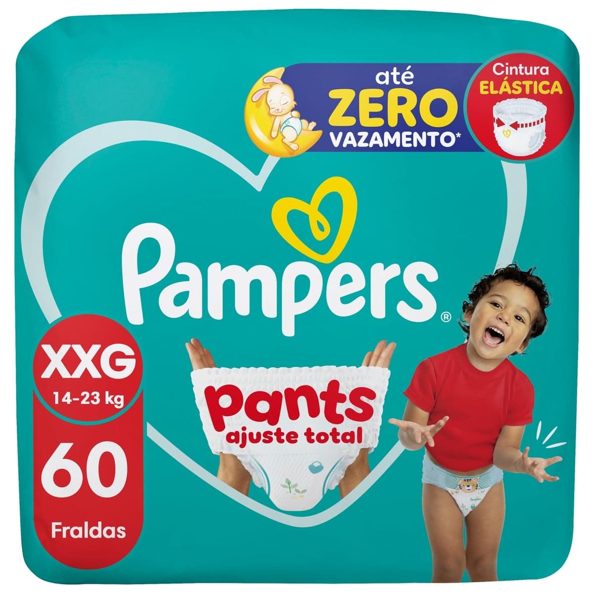 Imagem da oferta Fralda Pampers Pants Ajuste Total Tamanho XXG, Fácil de Vestir, 60 Unidades