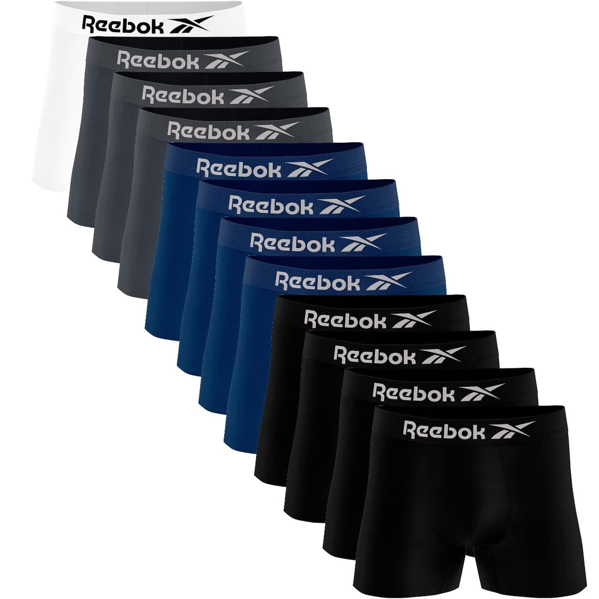 Imagem da oferta Kit 12 Cuecas Boxer Reebok Masculinas Microfibra Adulto Box Sem Costura