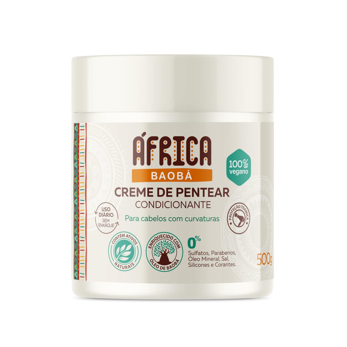 Imagem da oferta Ápice Creme de Pentear África Baobá | Hidratação, Definição e Proteção Térmica para Cabelos Cacheados, Crespos e Ondulados | 500g