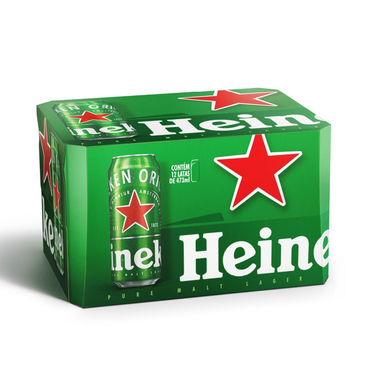 Imagem da oferta Heineken Cerveja Lata 473ml Pack 12 Unidades