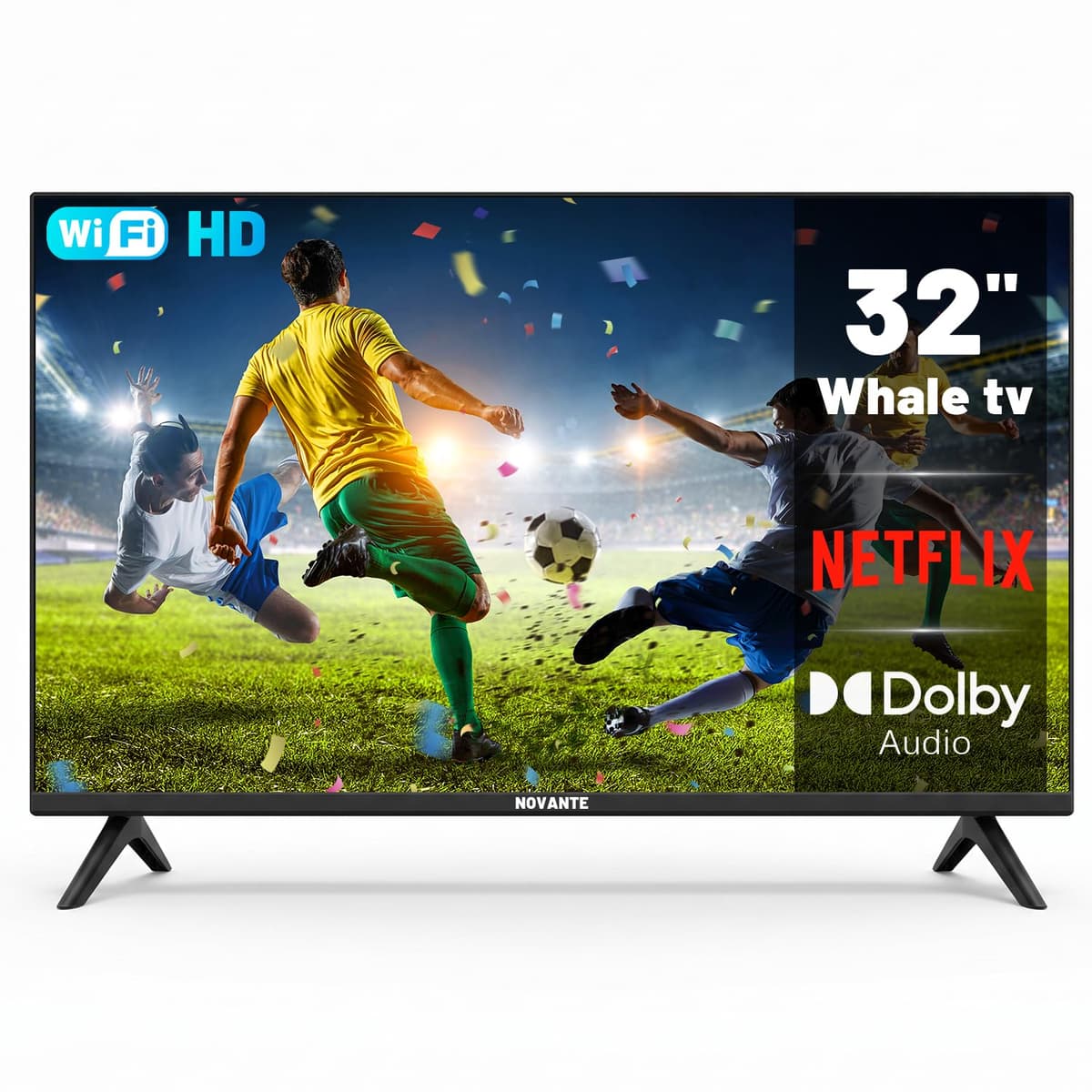 Imagem da oferta Smart TV 32 Polegadas, Whale 10.0, LED HD Ready, Wi-Fi e Bluetooth, Dolby Atmos, Netflix e YouTube, 3x HDMI