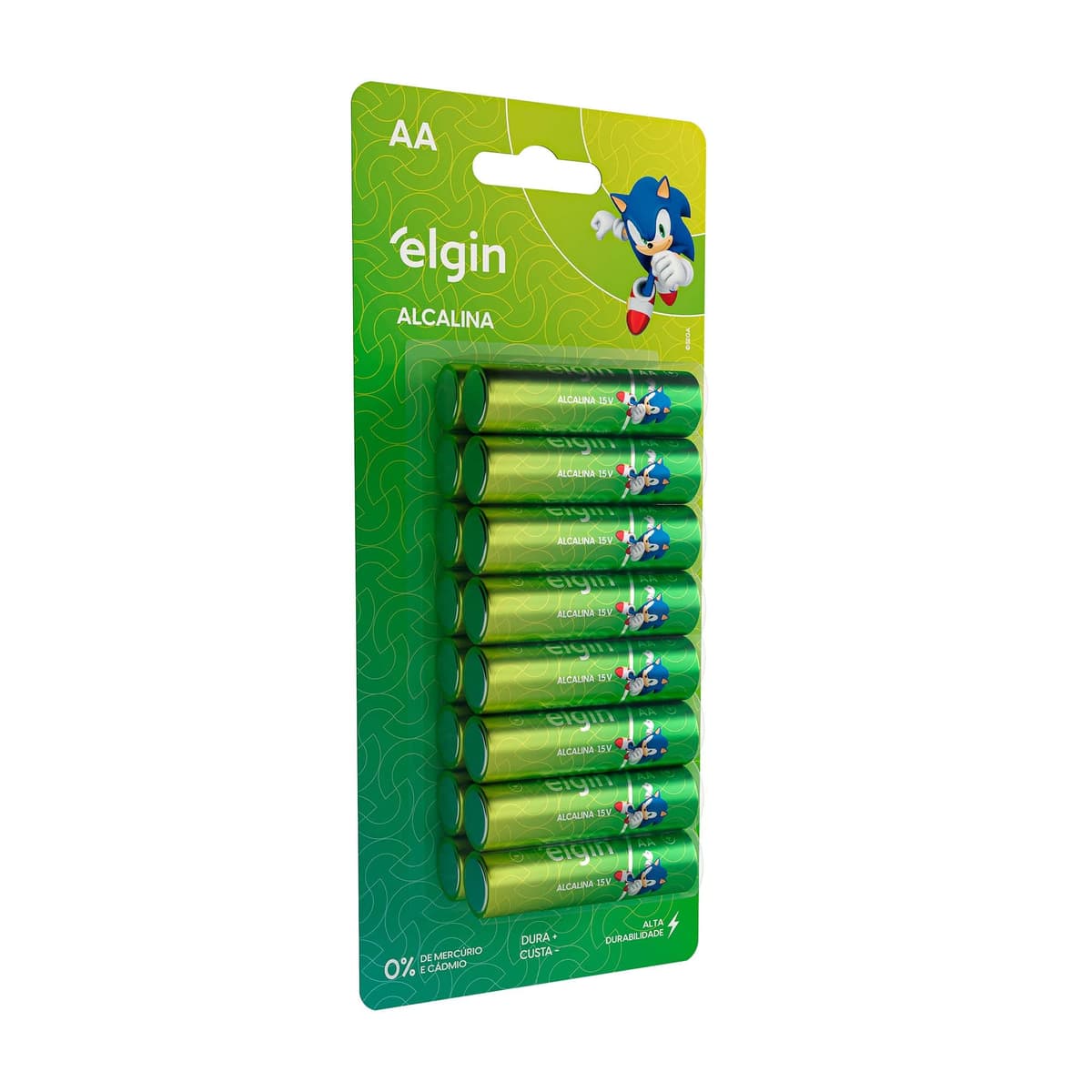 Imagem da oferta Pilha Alcalina AA com 16 unidades Elgin Comum
