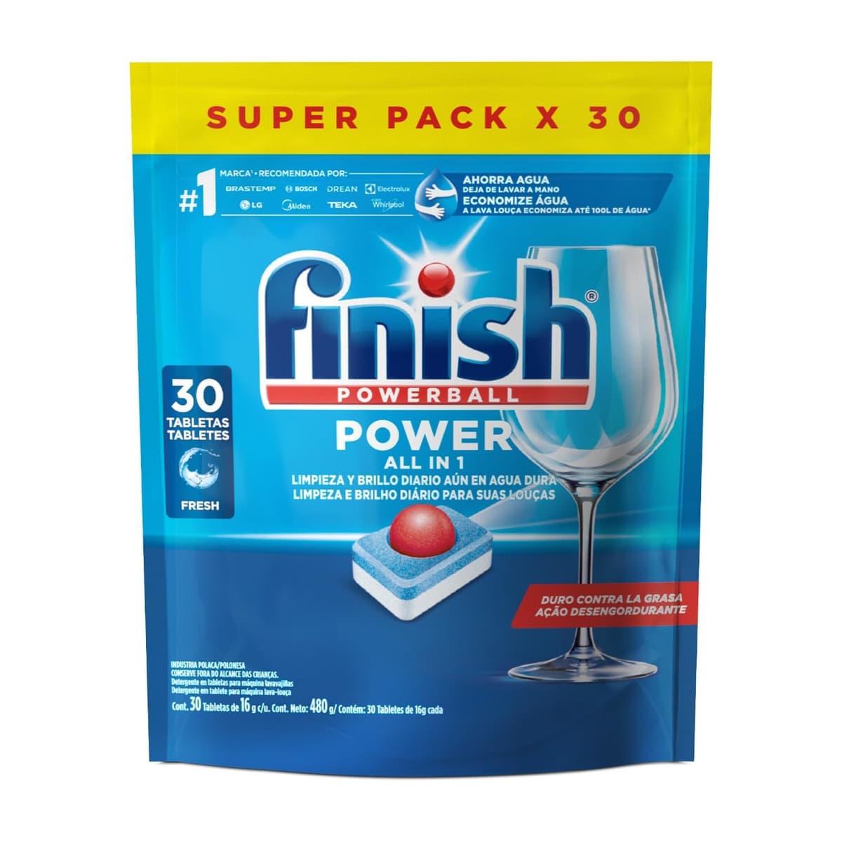 Imagem da oferta Finish Powerball Detergente para Lava Louças em Tabletes 30 unidades