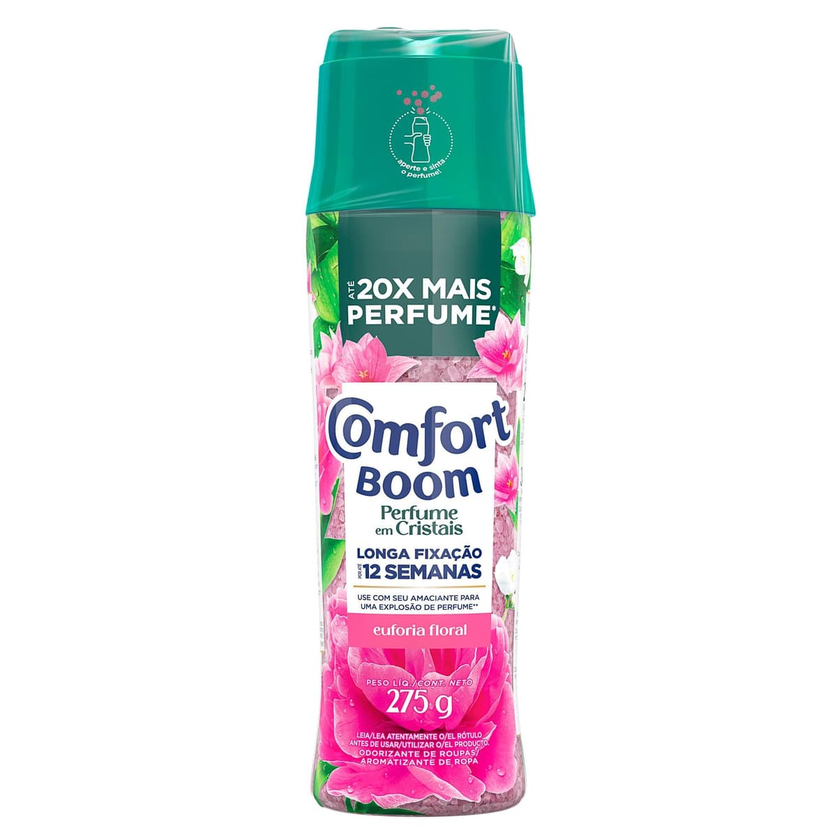 Imagem da oferta Comfort Boom Odorizador de Roupas Cristais de Perfume Euforia Floral 275gr