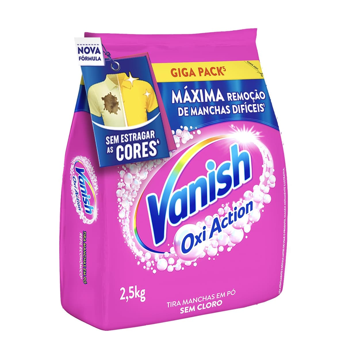 Imagem da oferta Vanish Tira Manchas Em Pó, Multi Power Oxi Action, para Roupas Coloridas Refil 2,5Kg