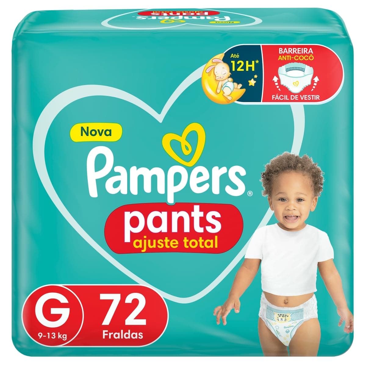 Imagem da oferta Fralda Pampers Pants Ajuste Total Tamanho G, Fácil de Vestir, 72 Unidades