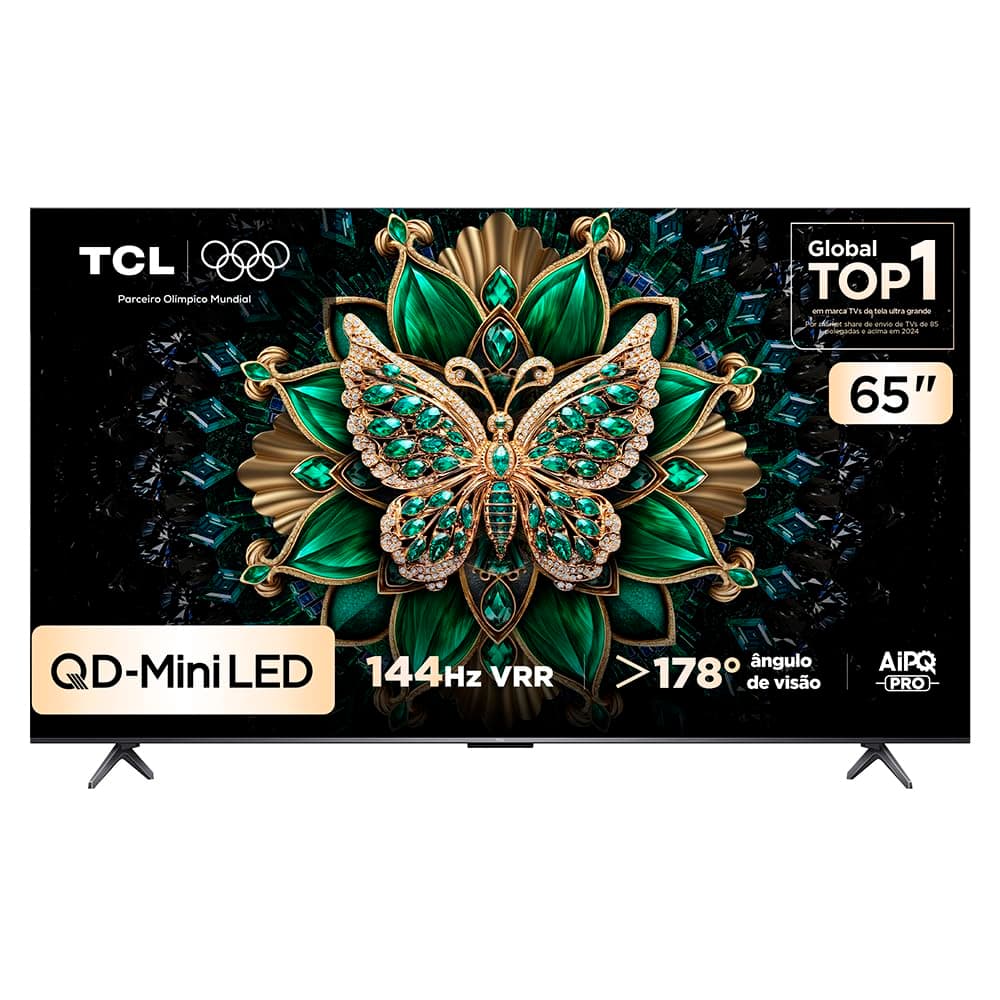 Imagem da oferta Smart TV TCL 65 Polegadas QLED Mini LED 4K C6K WiFi Bluetooth Google TV 4 HDMI 144Hz HDR10+ 65C6K