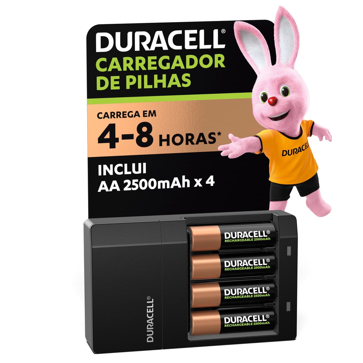 Imagem da oferta Duracell Carregador de Pilhas Recarregáveis AA e AAA Com 4 Pilhas AA Inclusas – Bivolt