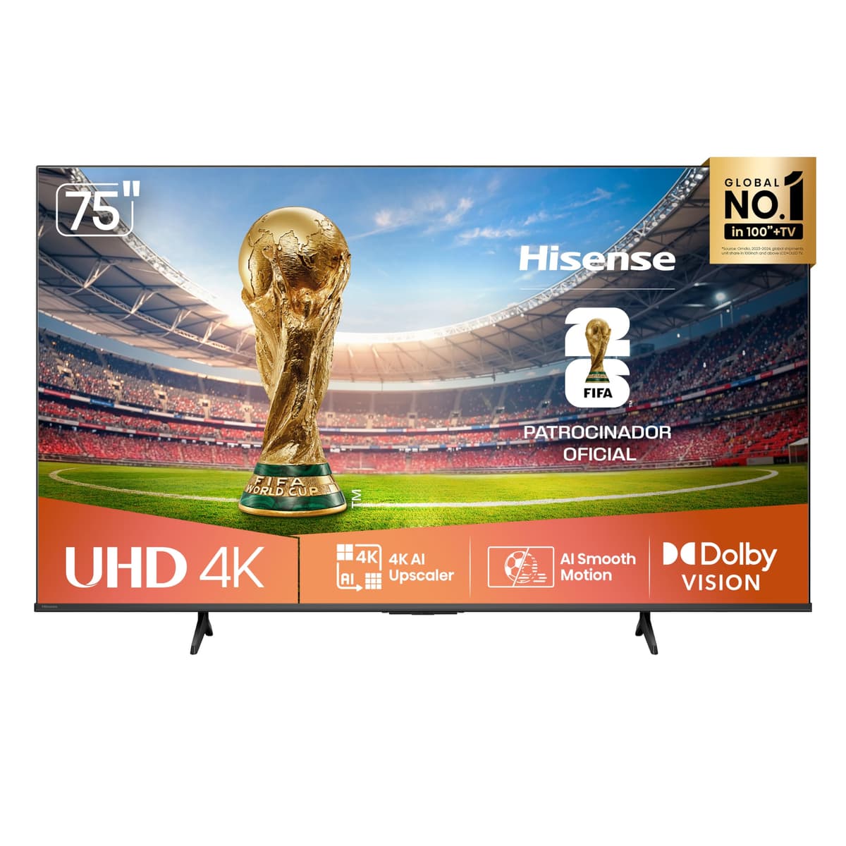 Imagem da oferta Hisense Smart TV 4K 75" Polegadas 75A6NV com Dolby Vision, HDR10, HLG, DTS Virtual X, Compatibilidade Alexa e Google Home