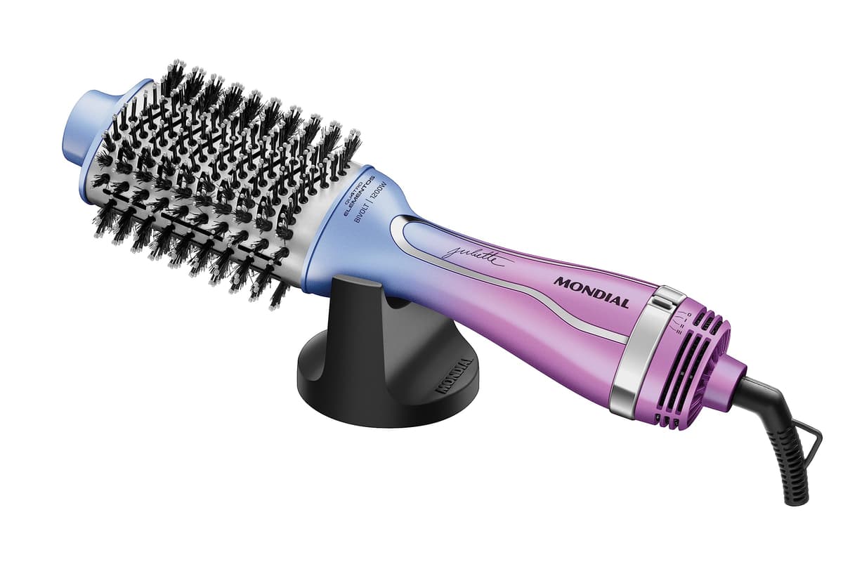 Imagem da oferta MONDIAL Escova Secadora By Juliette, Azul/Rosa, Bivolt - ES-JU-03
