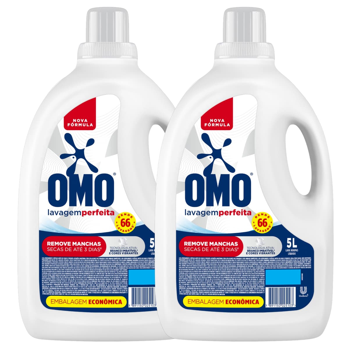 Imagem da oferta Omo Sabão Líquido 2 Unidades Lavagem Perfeita 5L