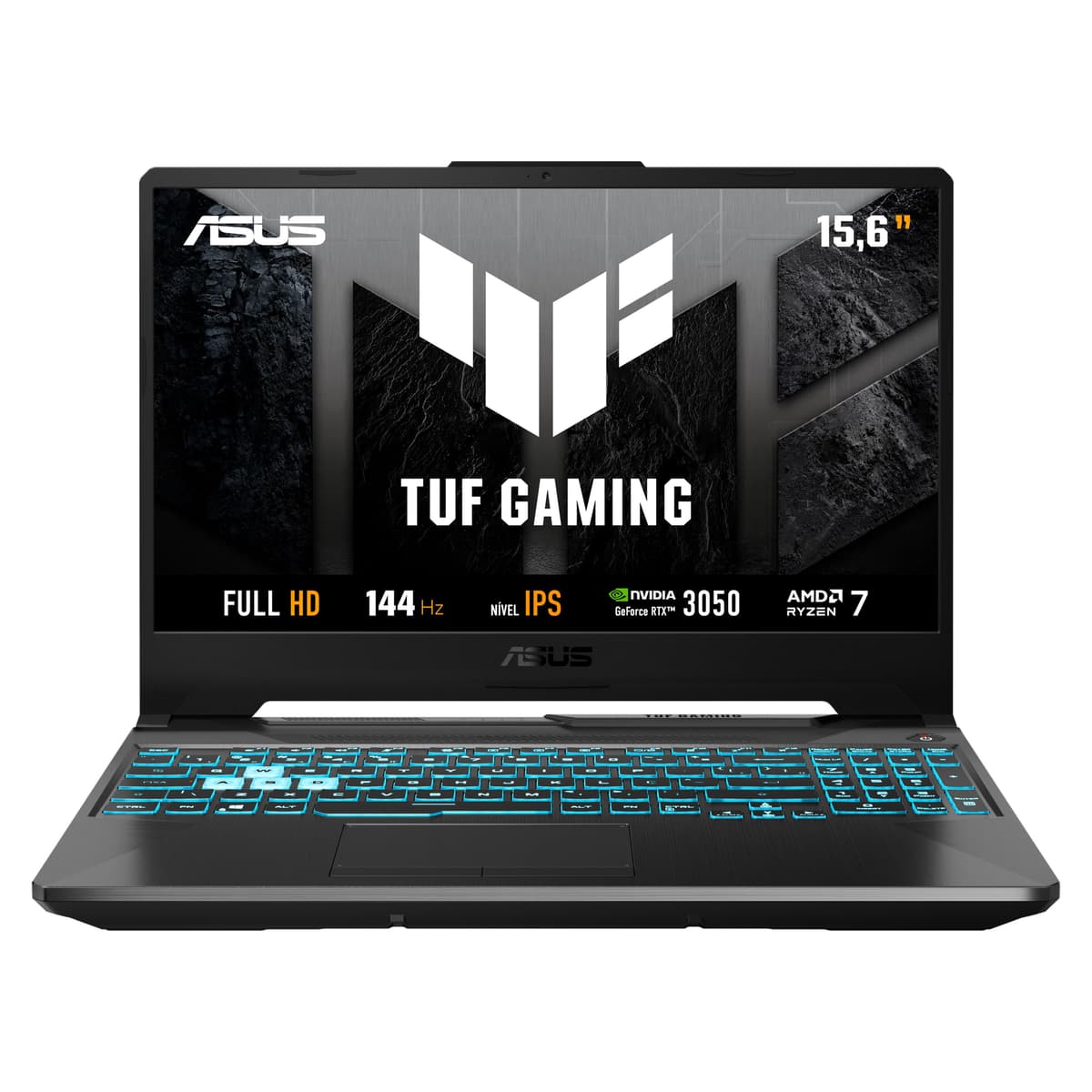 Imagem da oferta Notebook Gamer ASUS TUF Gaming A15, RTX3050 AMD RYZEN 7, 16 GB, 512 GB SSD, W11 Home, 15.6'' IPS 144Hz, Graphite Black - FA506NCG-HN217W