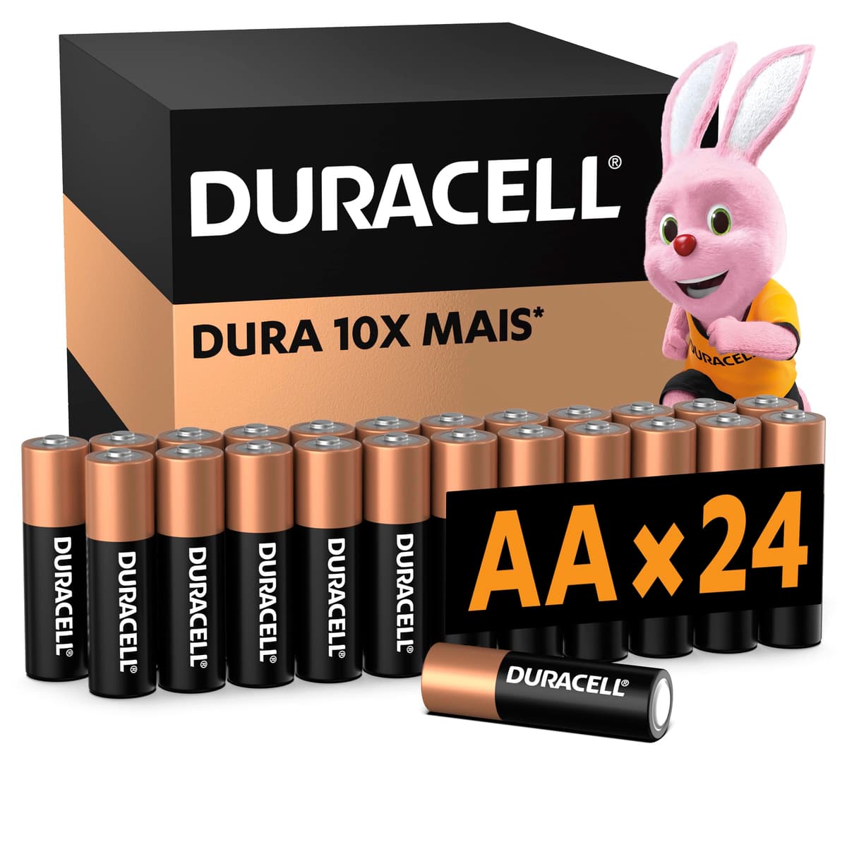 Imagem da oferta Duracell Pilhas Alcalinas AA Pequena Pack 24 Unidades – Dura até 10x Mais – Ideal para Controle de Videogame e Brinquedos