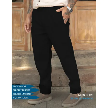 Imagem da oferta Calça Linho Masculino Social Casual C/bolsos Tecido Premium