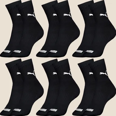 Kit 6 Pares Meias Puma De Cano Médio Sport Original Algodão