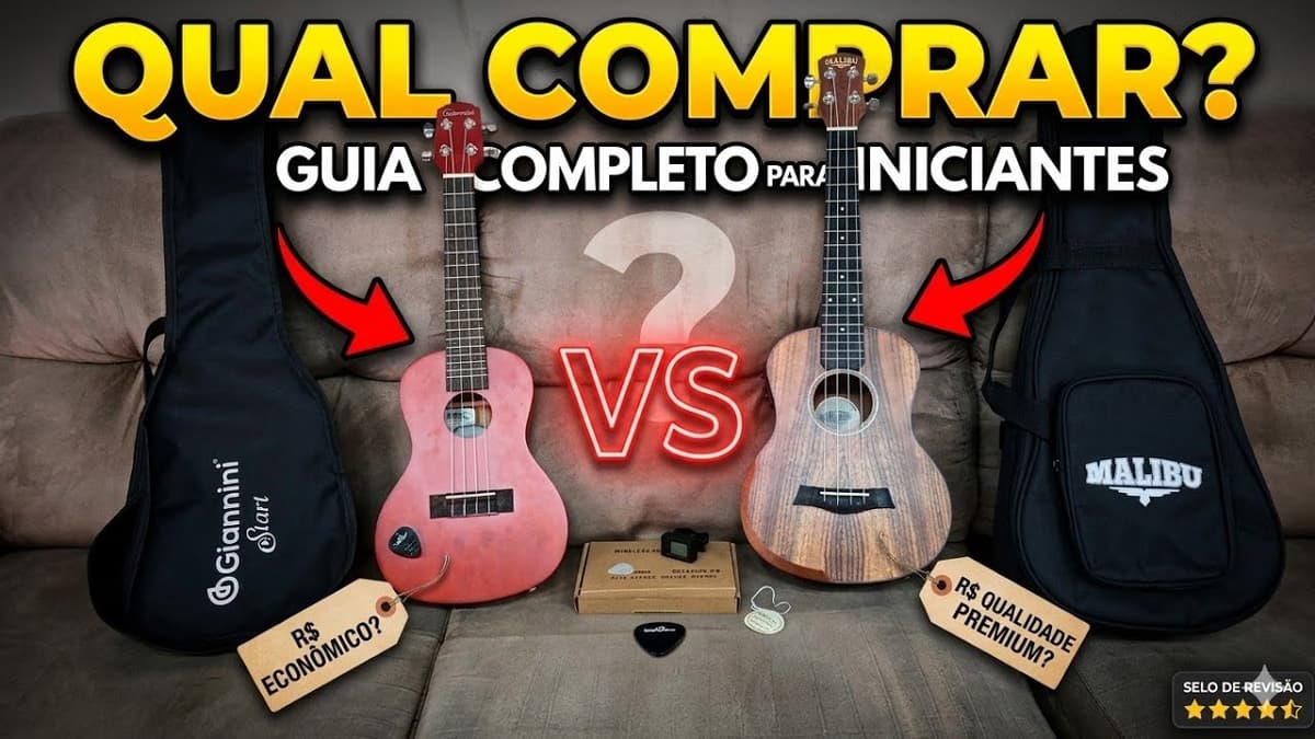 Miniatura do vídeo: Ukulelê Concert vs Tenor: Qual o Melhor para Adultos Iniciantes?
