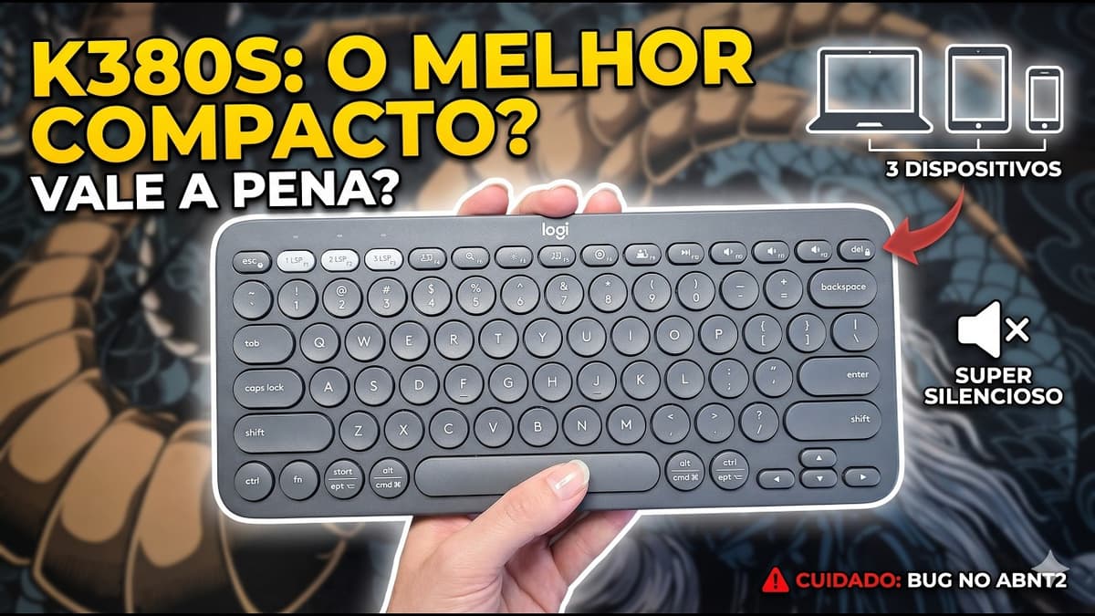 Miniatura do vídeo: Review do Teclado Bluetooth Logitech K380S