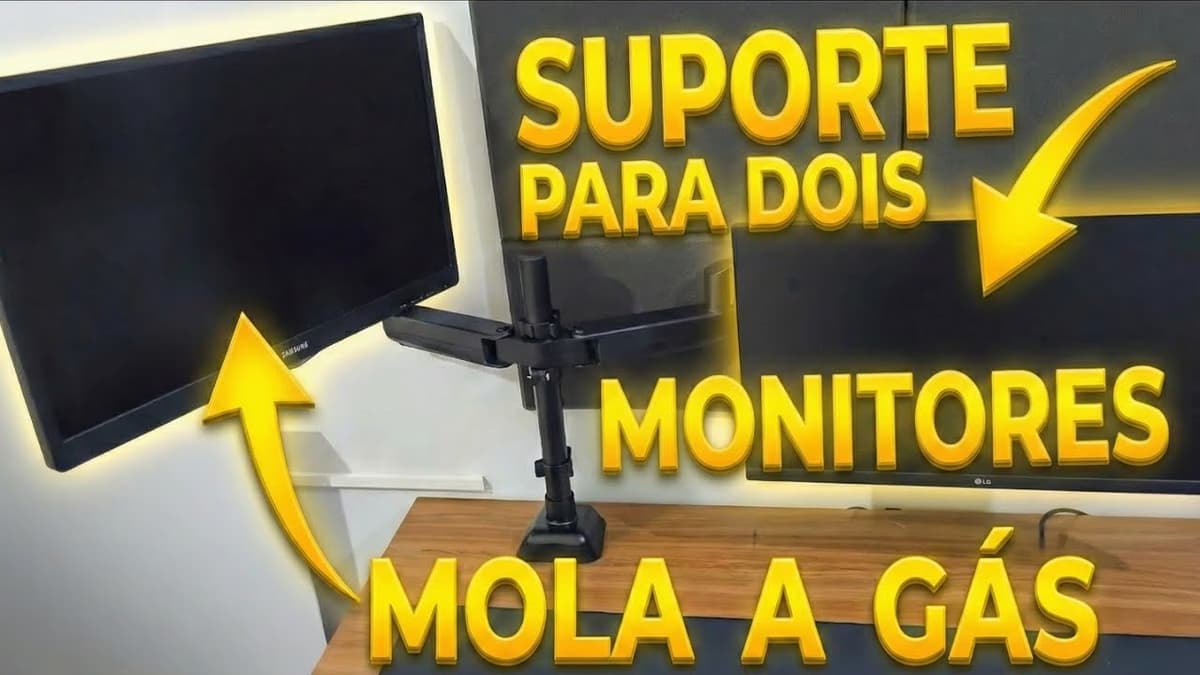 Miniatura do vídeo: Review do suporte VESA duplo com braço a gás no setup
