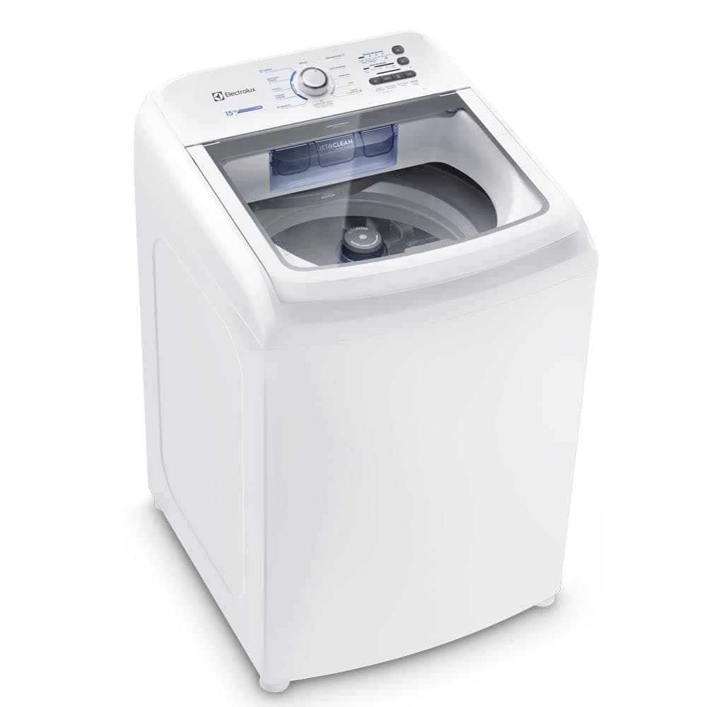Imagem da oferta Máquina de Lavar Electrolux 15kg Branca Essential Care com Cesto Inox e Jet&Clean (LED15) - 220V