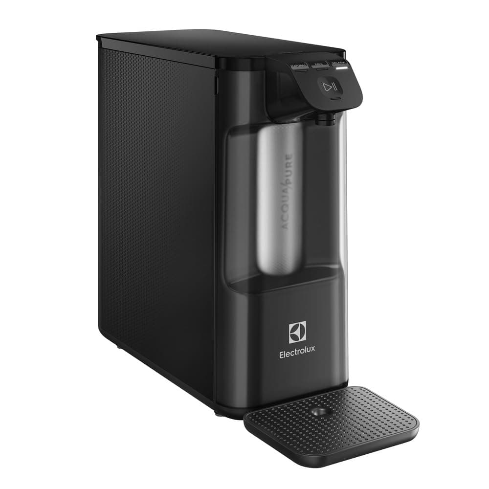 Imagem da oferta Electrolux Purificador de Água Gelada Fria e Natural Elétrico Compacto Eletronico placa Filtro refil 6 meses ou 3000l Painel Touch Bivolt Preto PE12P